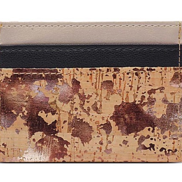 NWT - Card Holder - Pixie Mood - Black Metallic Cork - Picture 2 of 4